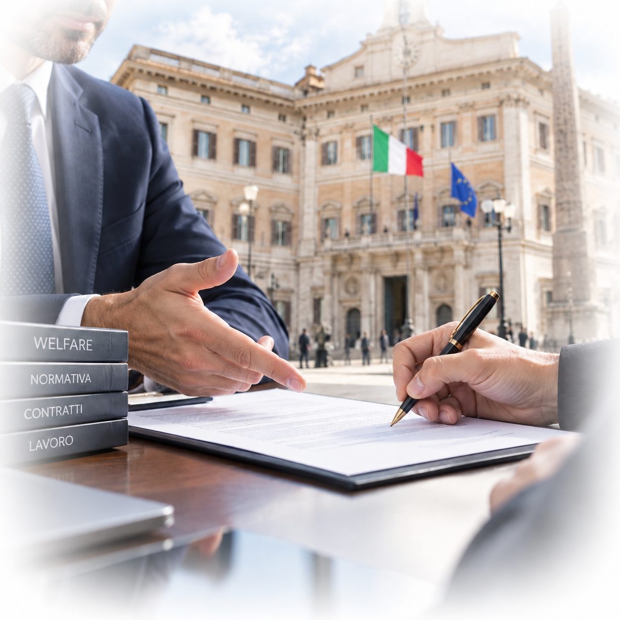 Firma delle coperture e dei documenti contrattuali — immagine dal materiale del cliente