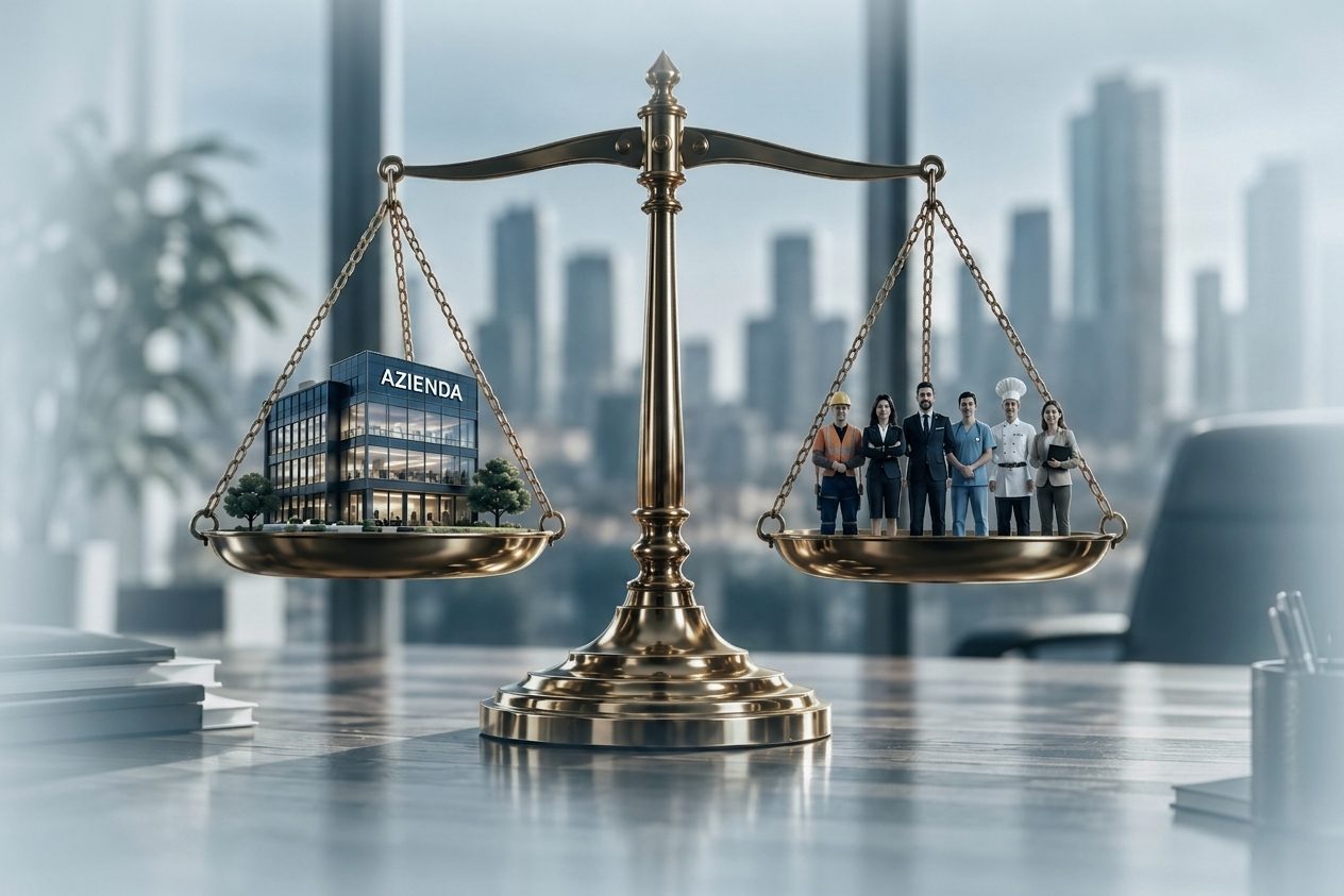 Equilibrio tra azienda e persone — immagine dal materiale del cliente